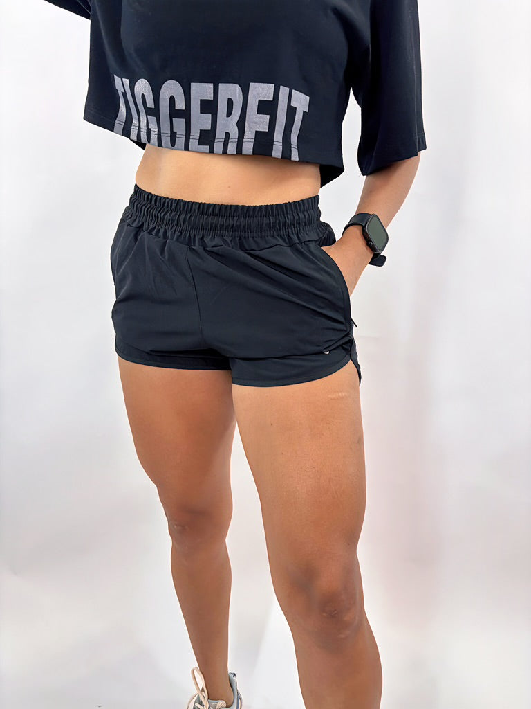 SHORT CON LICRA - GRIS