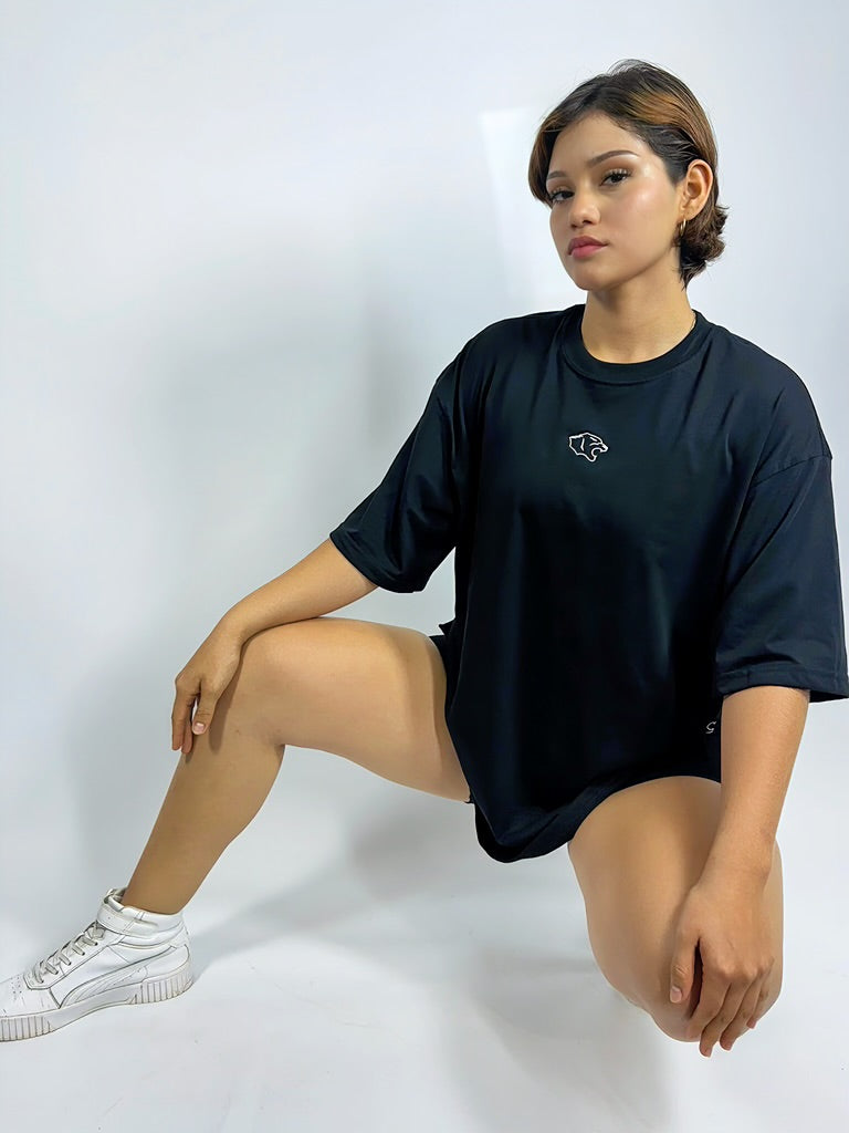 POLO OVERSIZE CLASICO - NEGRO