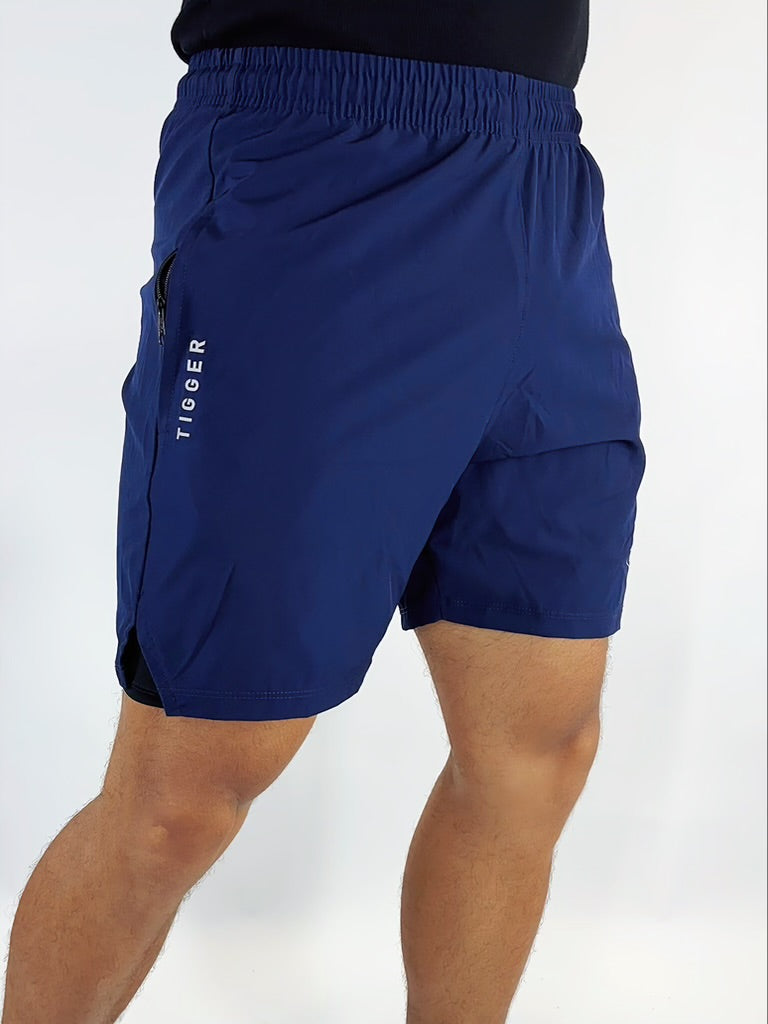 SHORT CON LICRA - AZUL