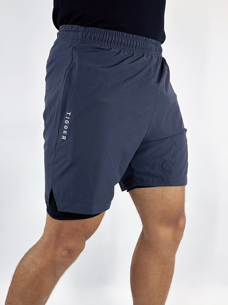 SHORT CON LICRA - GRIS