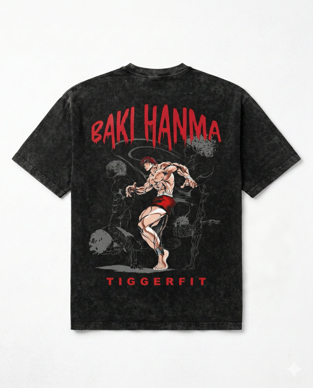 POLO OVERSIZE - BAKI HANMA (ACID WASH)