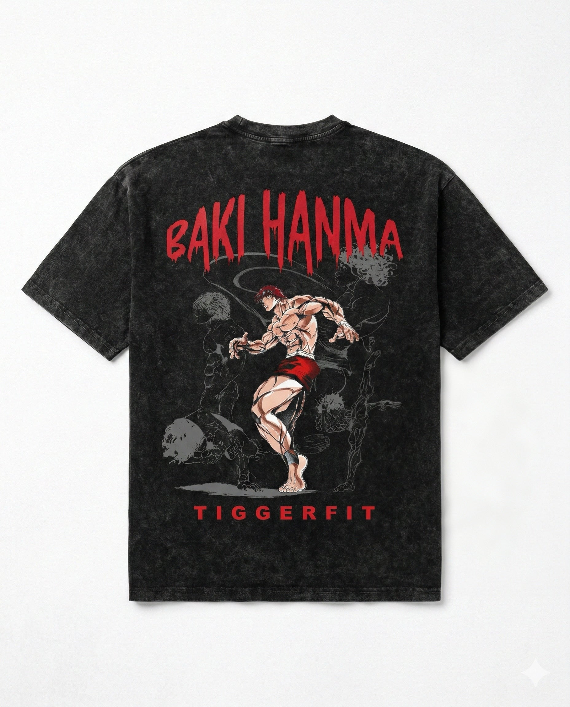 POLO OVERSIZE - BAKI HANMA (ACID WASH)