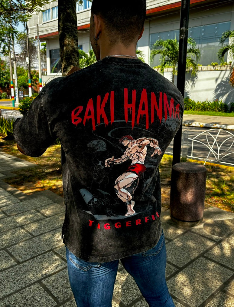 POLO OVERSIZE - BAKI HANMA (ACID WASH)