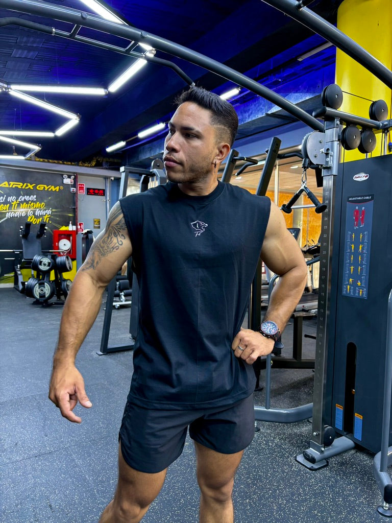 POLO MANGA CERO OVERSIZE - AZUL MARINO