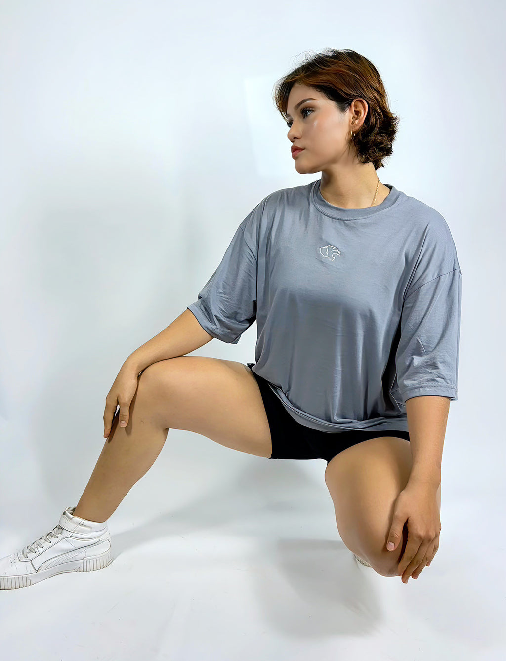 POLO OVERSIZE CLASICO - GRIS