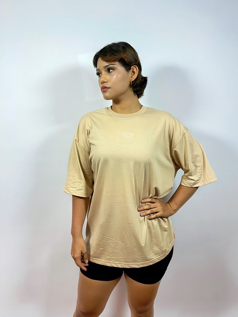 POLO OVERSIZE CLASICO - BEIGE