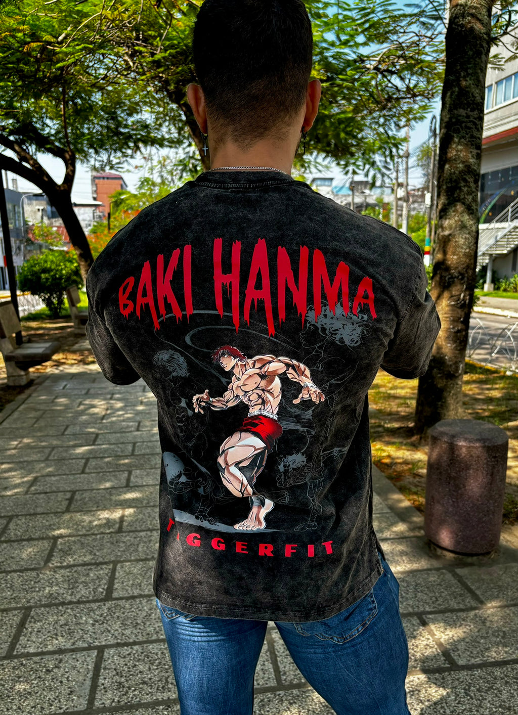 POLO OVERSIZE - BAKI HANMA (ACID WASH)