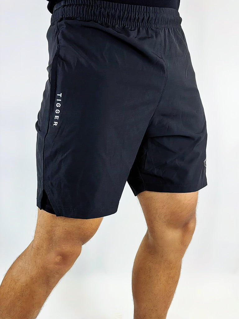 SHORT CON LICRA - BLACK