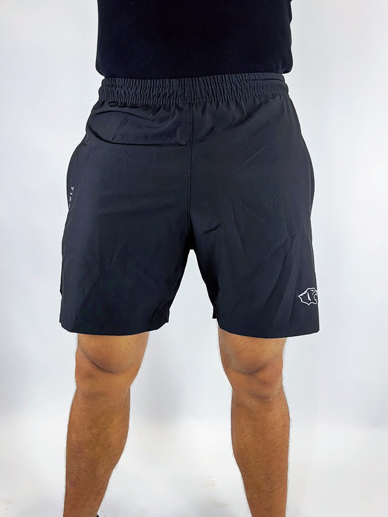 SHORT CON LICRA - BLACK