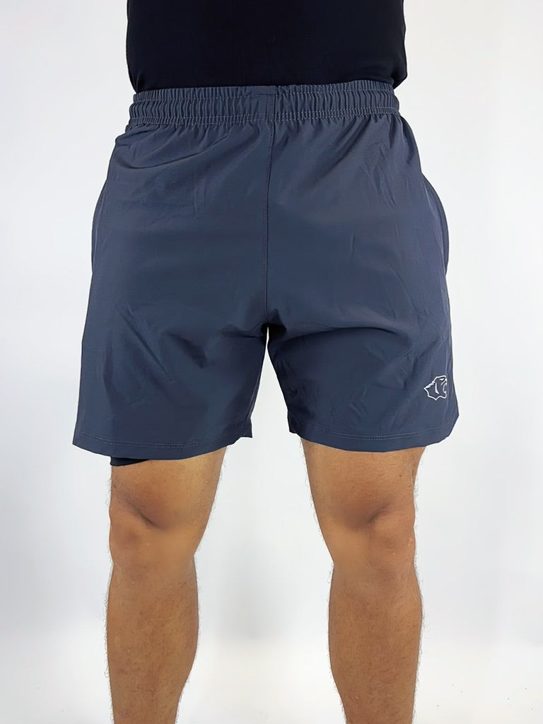 SHORT CON LICRA - GRIS